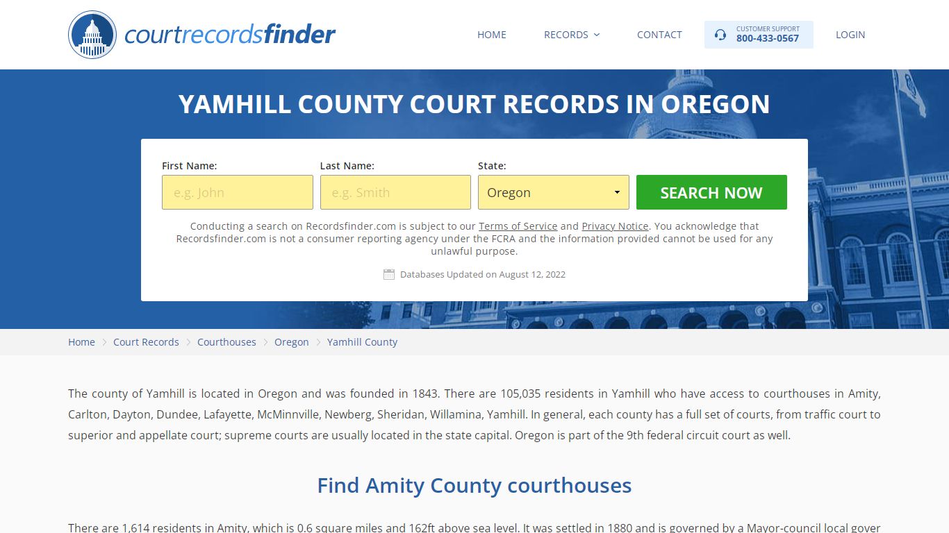Yamhill County, OR Court Records - Find Yamhill Courthouses